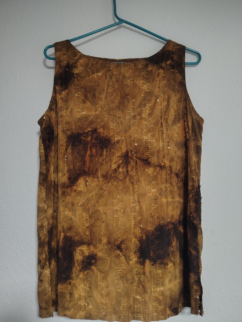 White Stag Brown Patterned Sleeveless Blouse